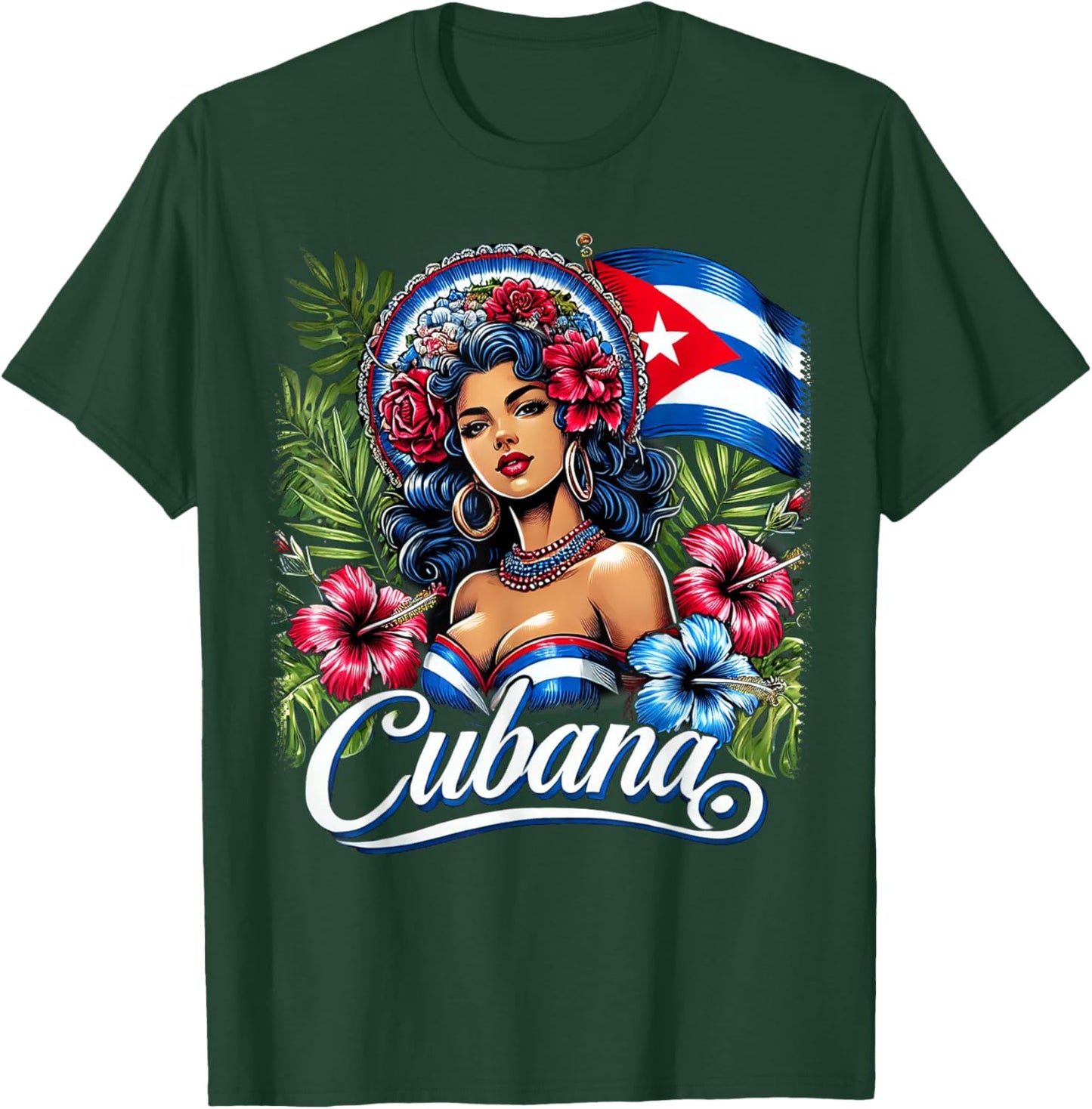 Mujer Cubana Cuban Girl - Proud Latina Woman from Cuba T-Shirt - T-Shirt | Forest