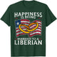 Liberian Marriage Liberia Married Wedding Heritage Flag T-Shirt - T-Shirt | Forest