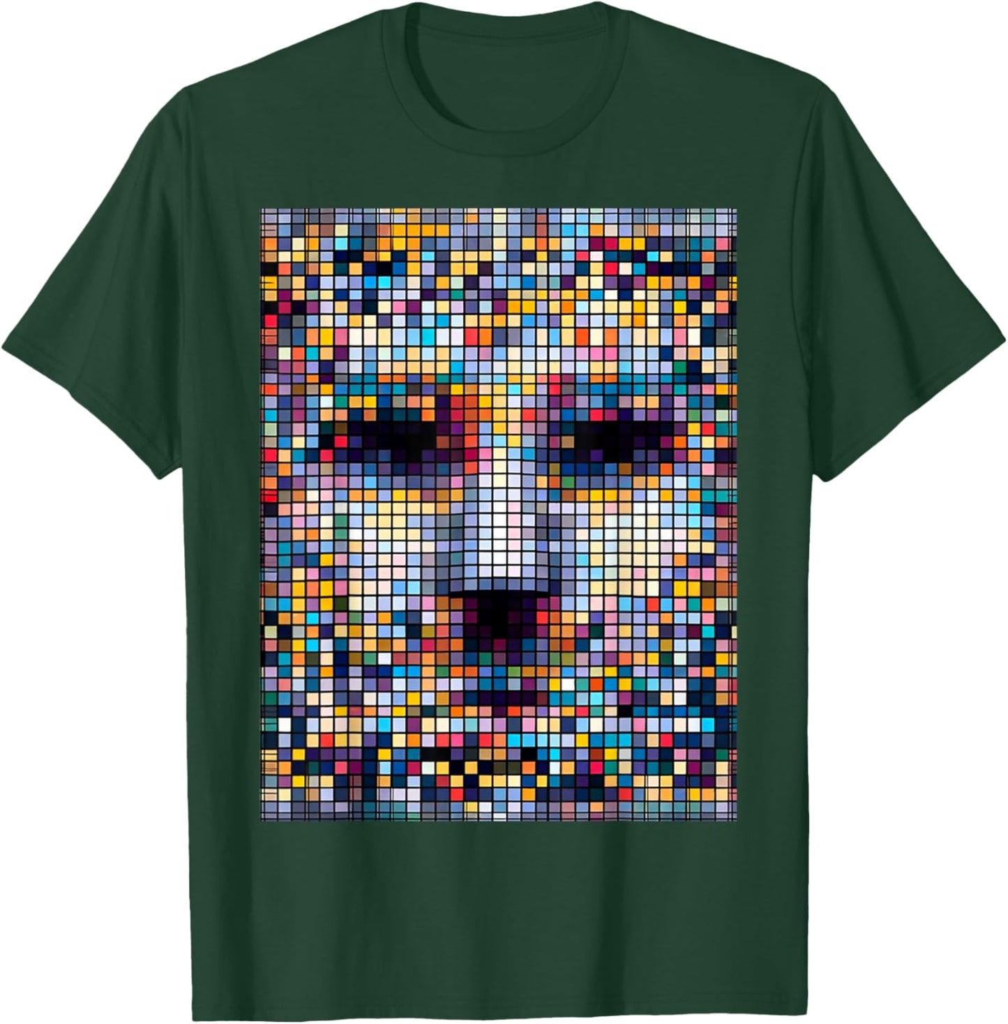 Glitchgear Anti-Surveillance Adversarial Fashion Anti-Facial Recognition Pixelated , Small, Black T-Shirt - T-Shirt | Forest