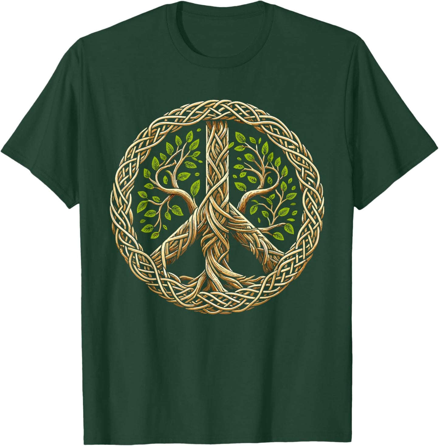 Peace Sign Tree Lover Nature Hippie T-Shirt - T-Shirt | Forest