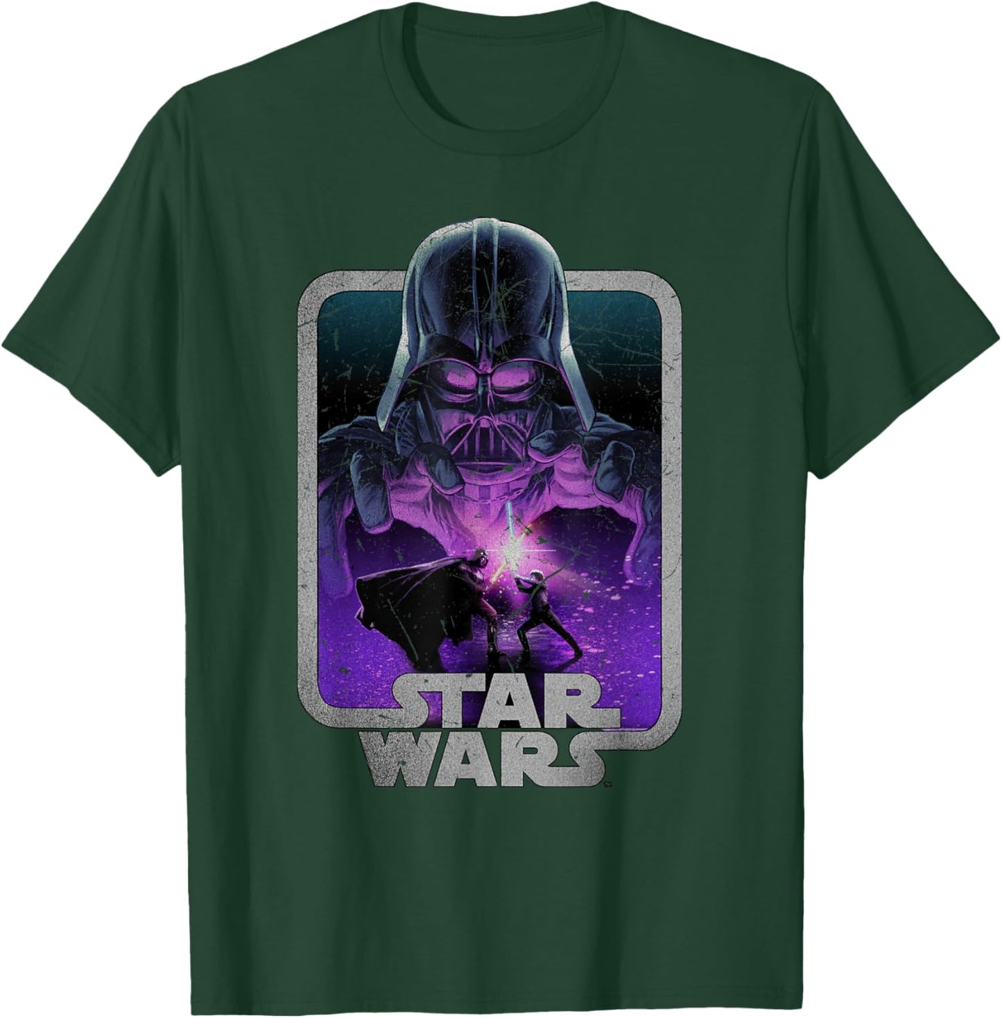 Star Wars Darth Vader vs Luke Skywalker Epic Poster Card T-Shirt - T-Shirt | Forest