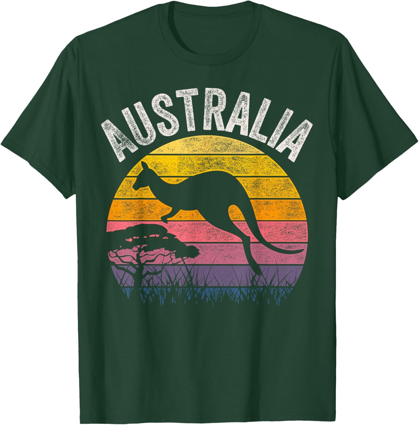 Australia Day Shirt Funny Australian Kangaroo Vintage T-Shirt - T-Shirt | Forest