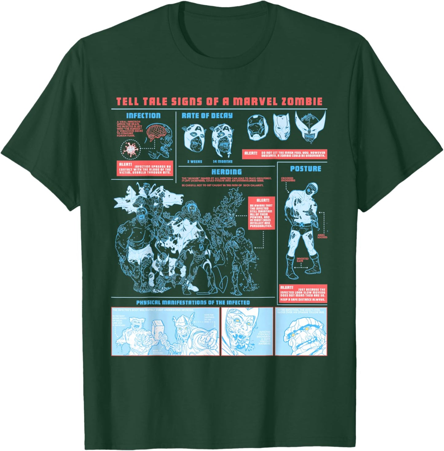 Marvel Tell Tale Signs of a Marvel Zombie Avengers & X-Men T-Shirt - T-Shirt | Forest