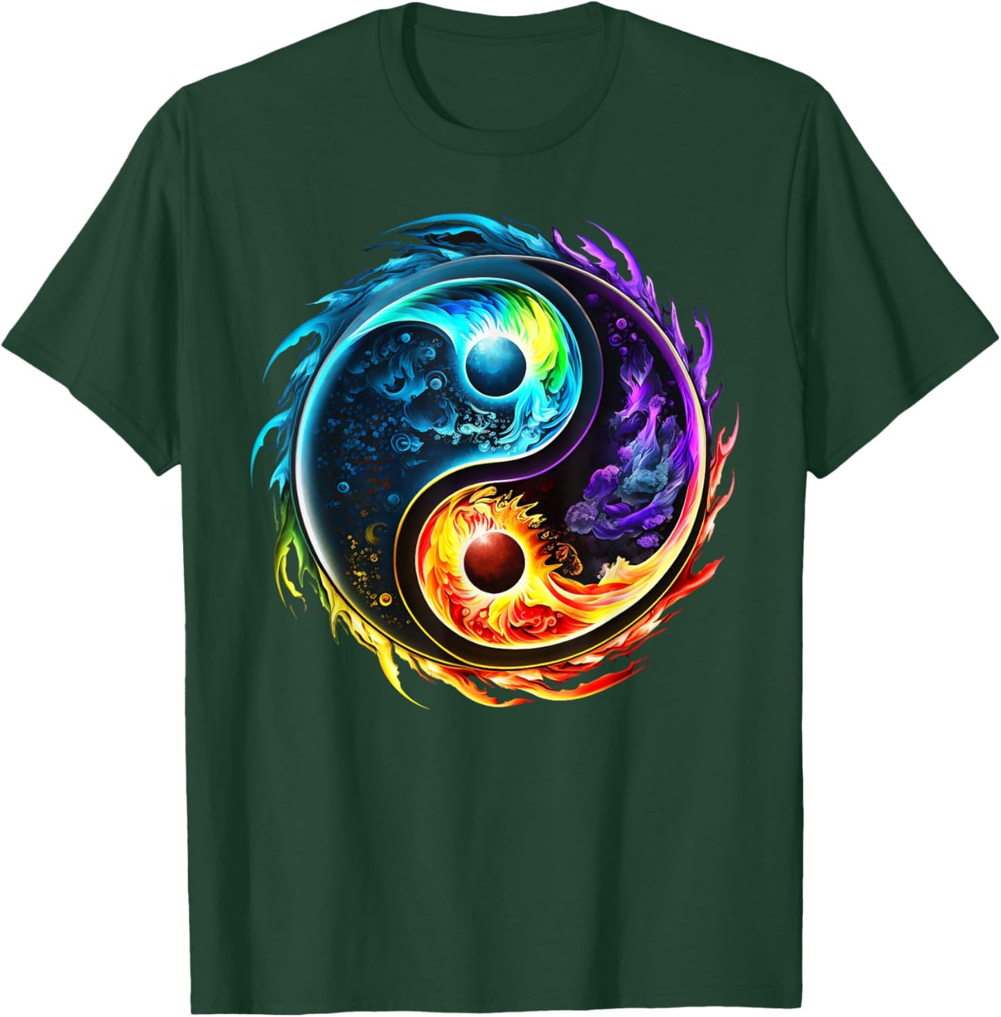 YIN YANG, Taoism, Tai chi, Qi gong, polarity, duality, yoga T-Shirt - T-Shirt | Forest