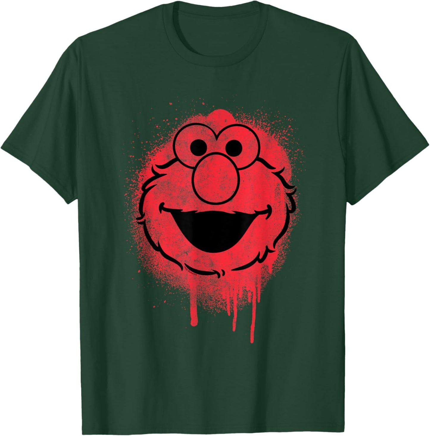 Sesame Street Elmo Graffiti Spray Face Halloween Costume T-Shirt - T-Shirt | Forest