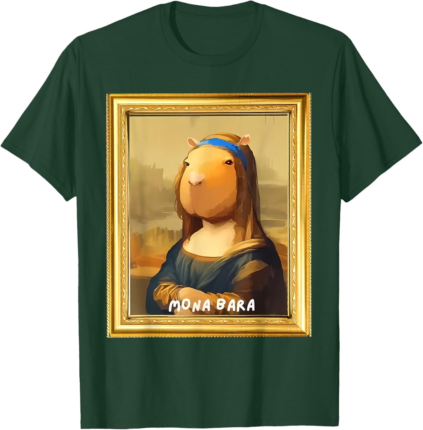 Funny Capybara Monabara Graphic Women T-Shirt - T-Shirt | Forest