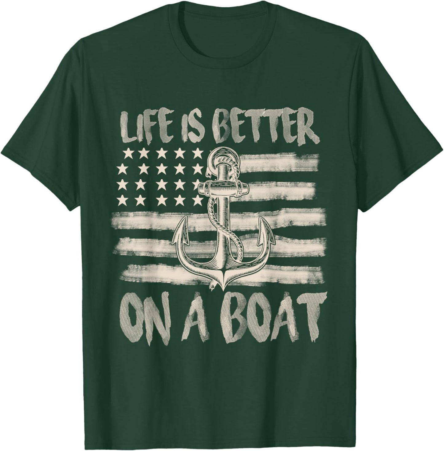 Funny Sailing Boating Sailor Boat Life Is Better On a Boat T-Shirt - T-Shirt | Forest