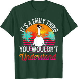 It's A Emily Thing You Wouldn't Understand Funny Emily Name T-Shirt - T-Shirt | Forest