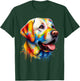 Colorful Canine Chaos: Labrador Retriever Frenzy T-Shirt - T-Shirt | Forest