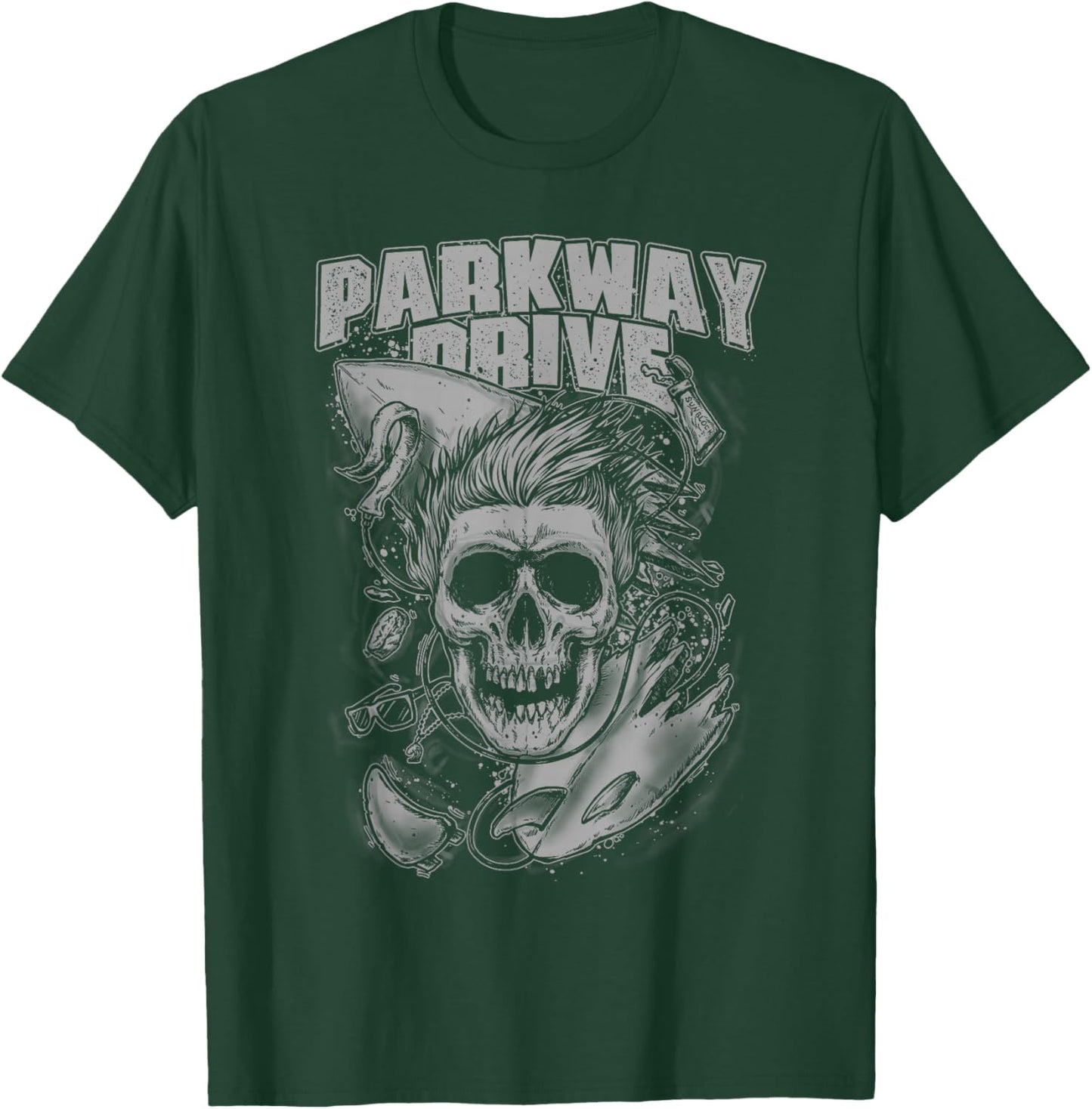 Parkway Drive – Offizieller Merchandise-Artikel – Surfer Skull – Schwarz T-Shirt - T-Shirt | Forest