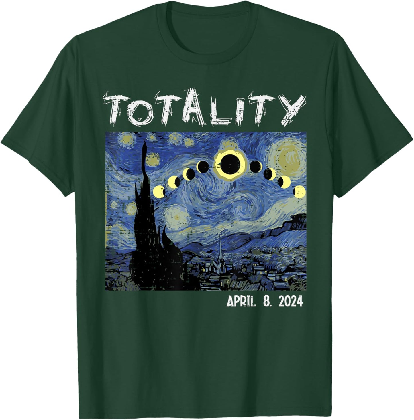 Art Solar Eclipse 2024 Totality April 8 Men Women Kids T-Shirt - T-Shirt | Forest