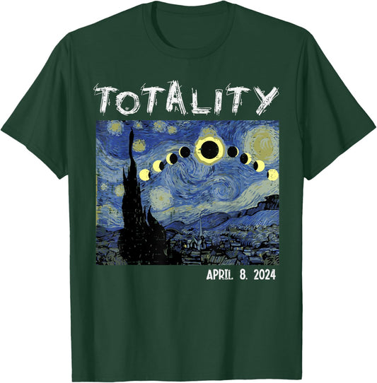 Art Solar Eclipse 2024 Totality April 8 Men Women Kids T-Shirt - T-Shirt | Forest