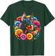 Cute Doberman Portrait in Colourful Flowers T-Shirt - T-Shirt | Forest