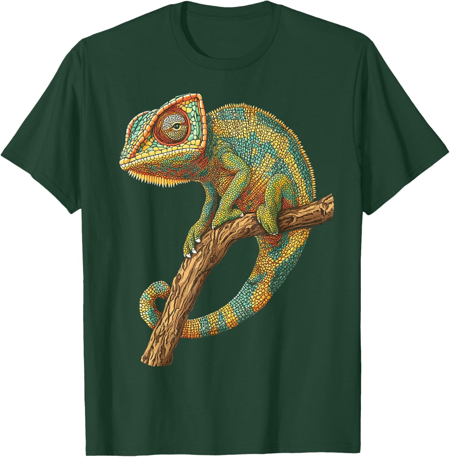 Chameleon Animal Motif Artwork Chameleon T-Shirt - T-Shirt | Forest