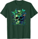 Skull with Vibrant Butterfly flower and mushroom T-Shirt - T-Shirt | Forest