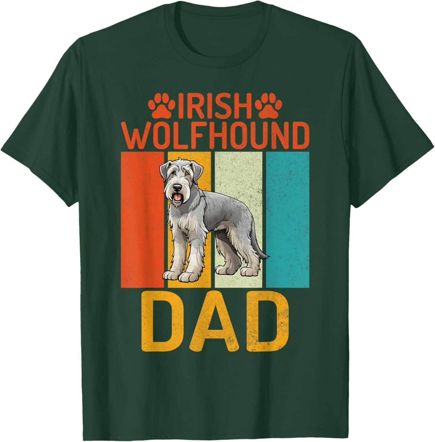 Irish Wolfhound Dad Irish Wolfhound T-Shirt - T-Shirt | Forest