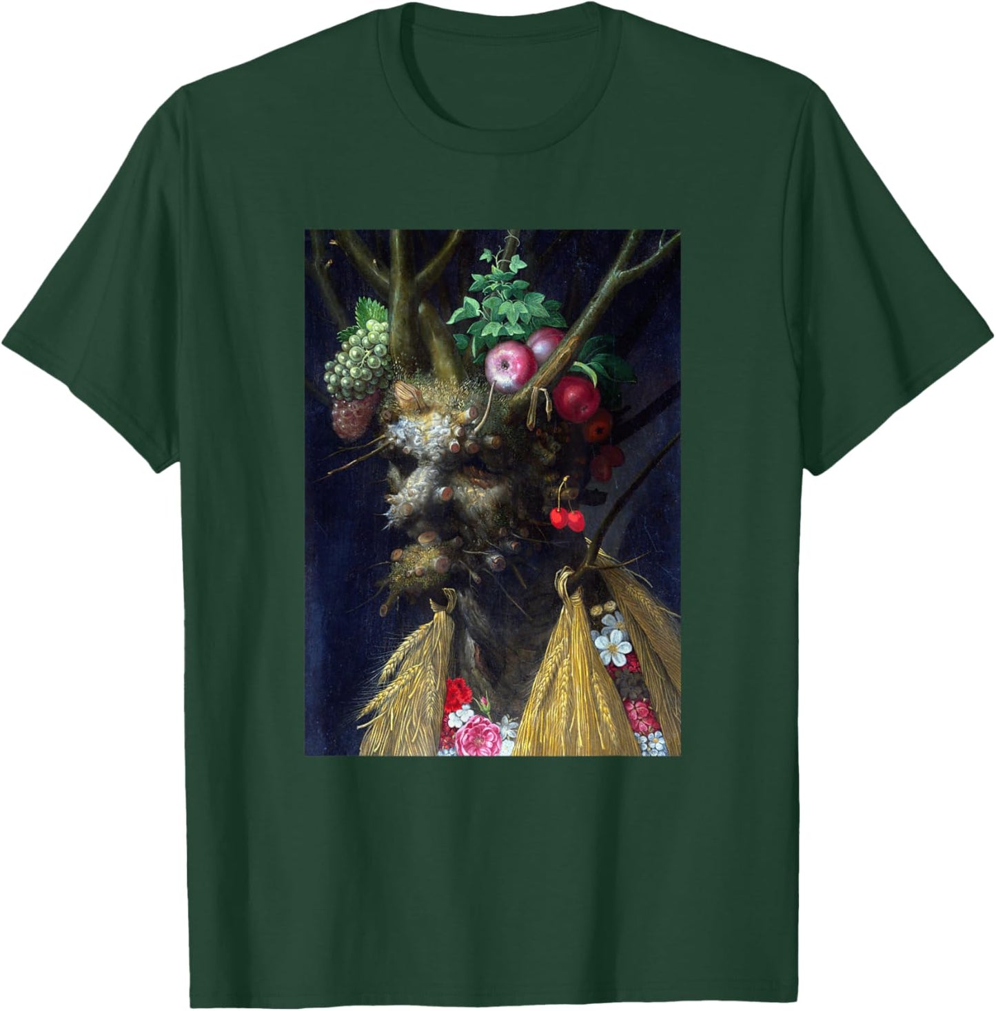 Four Seasons in One Head by Giuseppe Arcimboldo T-Shirt - T-Shirt | Forest