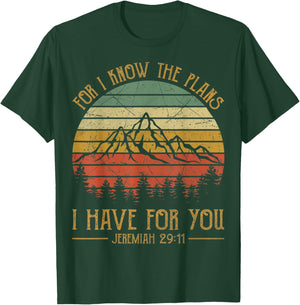 For I Know The Plans I Have For You Vintage Christian T-Shirt - T-Shirt | Forest