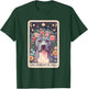 Pitbull Dog Floral Boho Flowers Tarot Card T-Shirt - T-Shirt | Forest