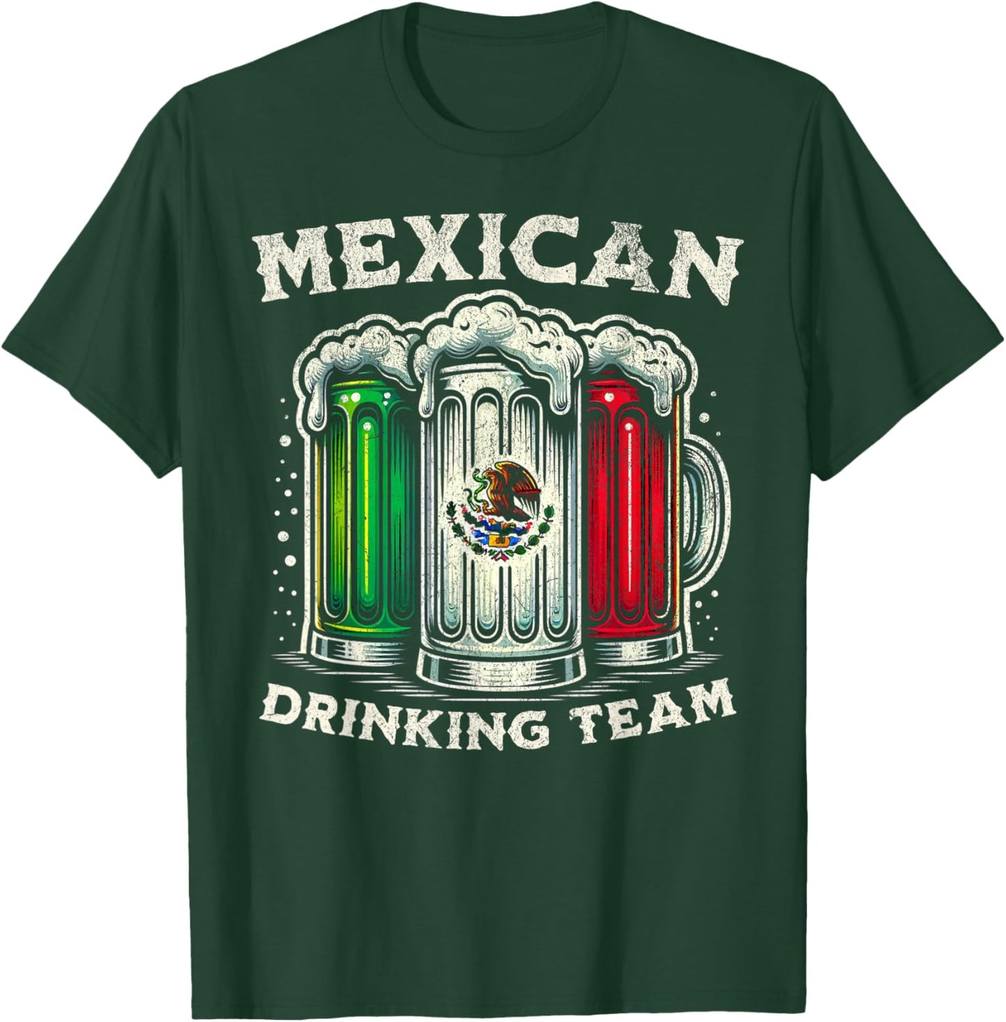Official Mexican Flag Drinking Team - Funny Cinco de Mayo T-Shirt - T-Shirt | Forest
