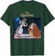 Disney Lady And The Tramp Iconic Scene Logo T-Shirt - T-Shirt | Forest