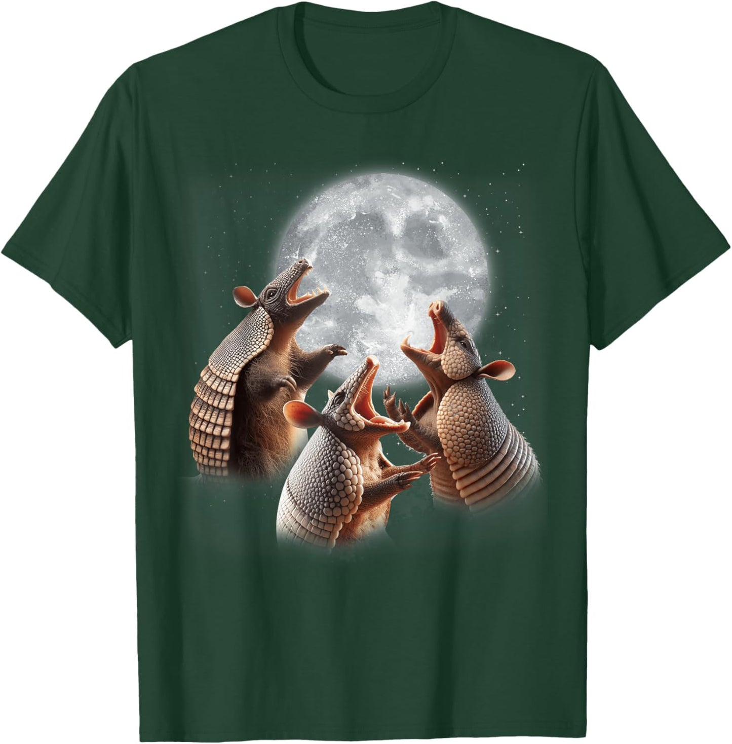3 Armadillos Howling At The Moon Funny Armadillo Lover Kids T-Shirt - T-Shirt | Forest