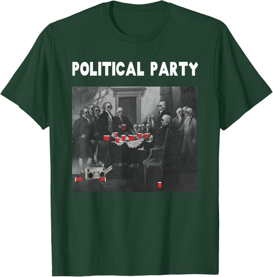 Funny Political Party Beer Drinkers Founding Fathers T-Shirt - T-Shirt | Forest