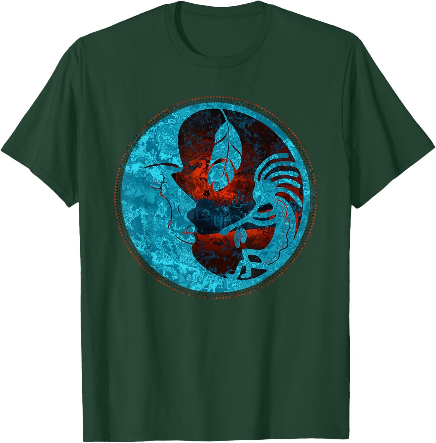 Kokopelli plays for the moon 3 - Fan Fun T-Shirt - T-Shirt | Forest