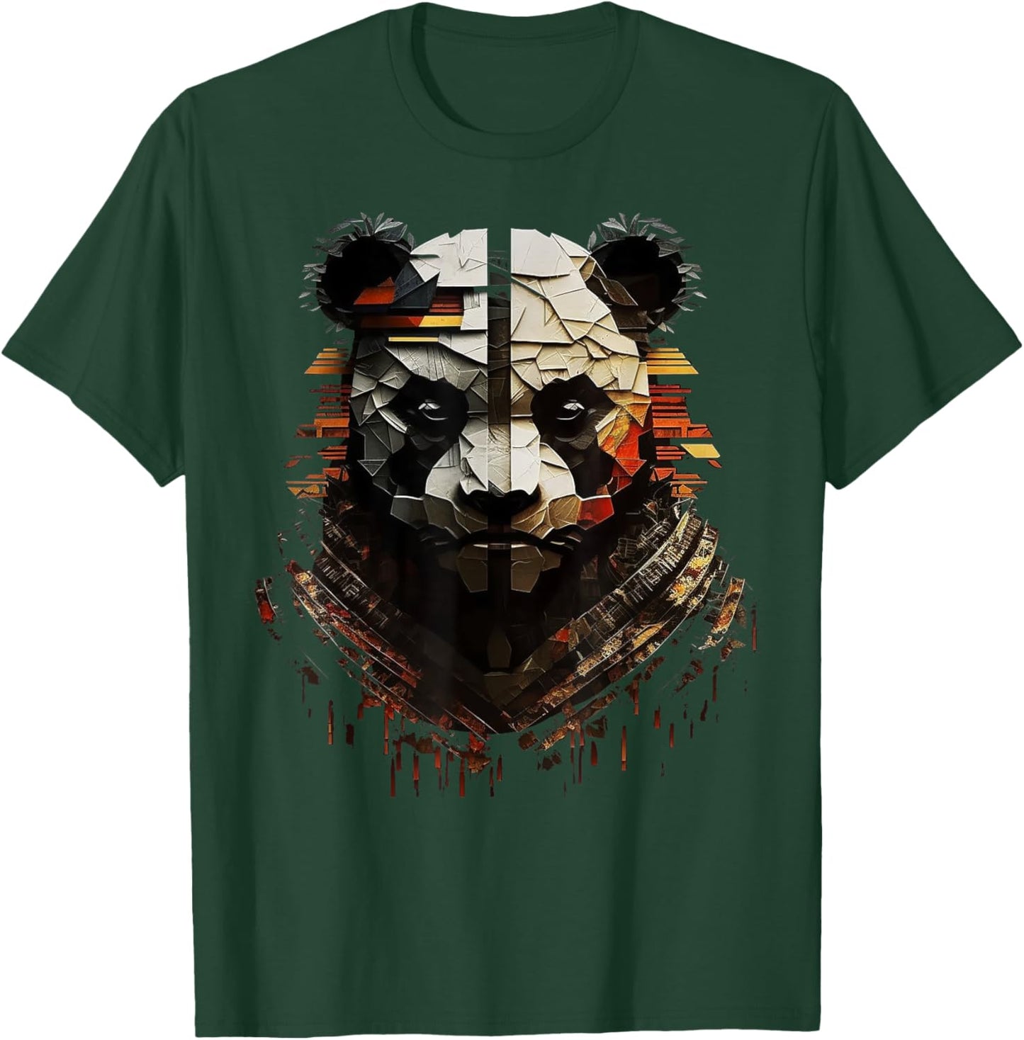 Panda Fantasy Animal Print Art Animal Lover Panda T-Shirt - T-Shirt | Forest