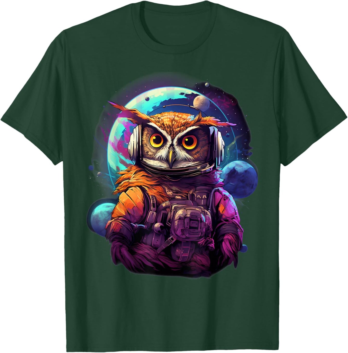 Space Owl Astronaut T-Shirt - T-Shirt | Forest