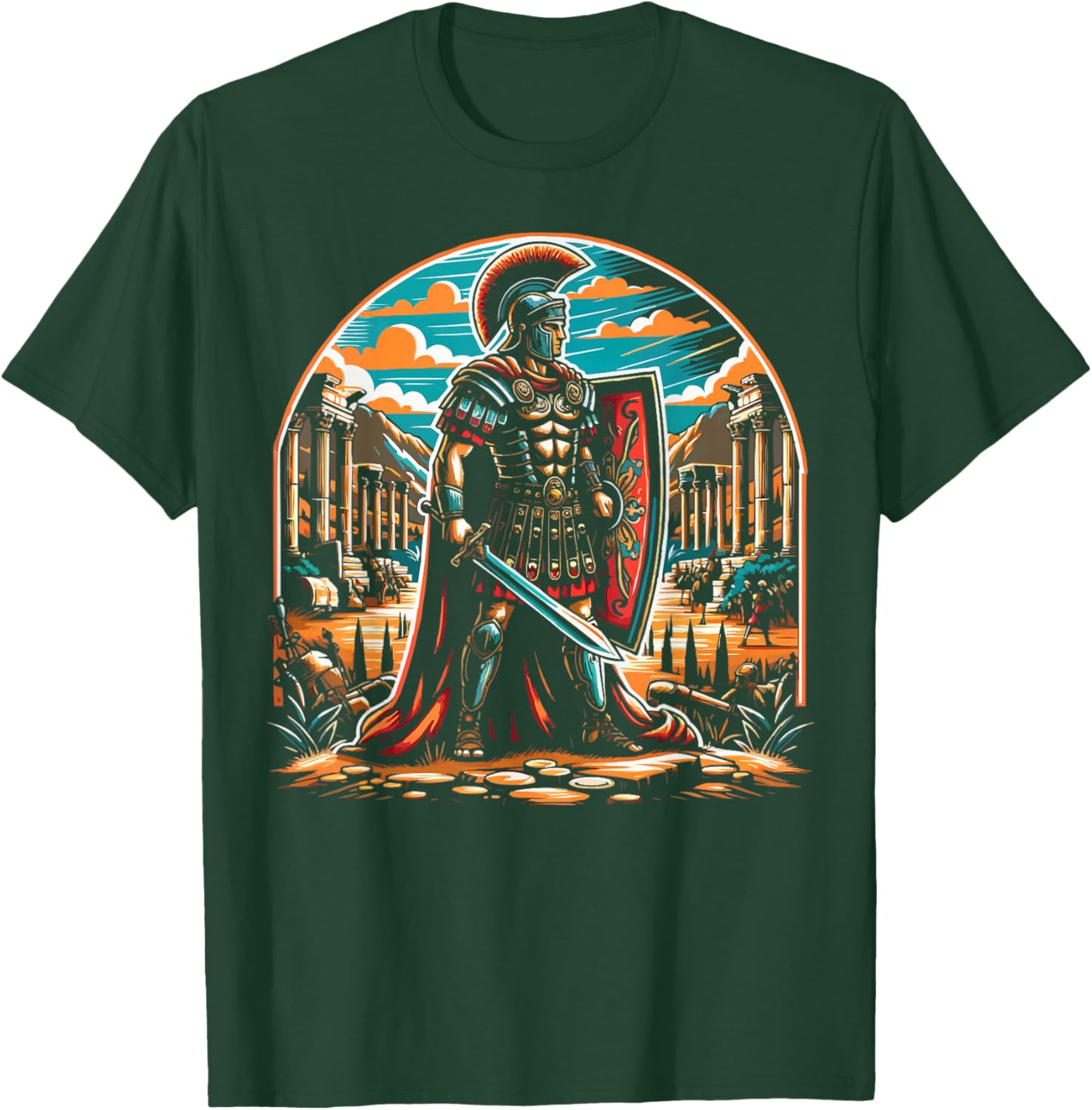 Roman Legionnaires Gladiator Ancient Rome Roman Empire T-Shirt - T-Shirt | Forest