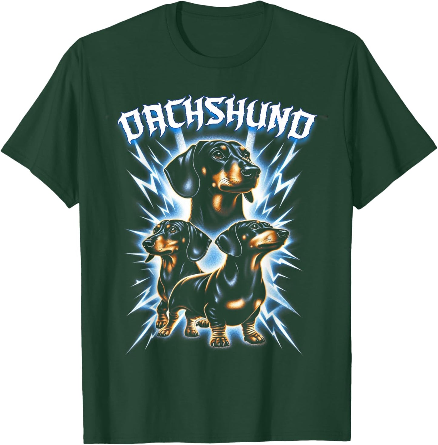 Dachshund Heavy Metal Weiner Weenie Dog Lover Rock And Roll Men Women Kids T-Shirt - T-Shirt | Forest
