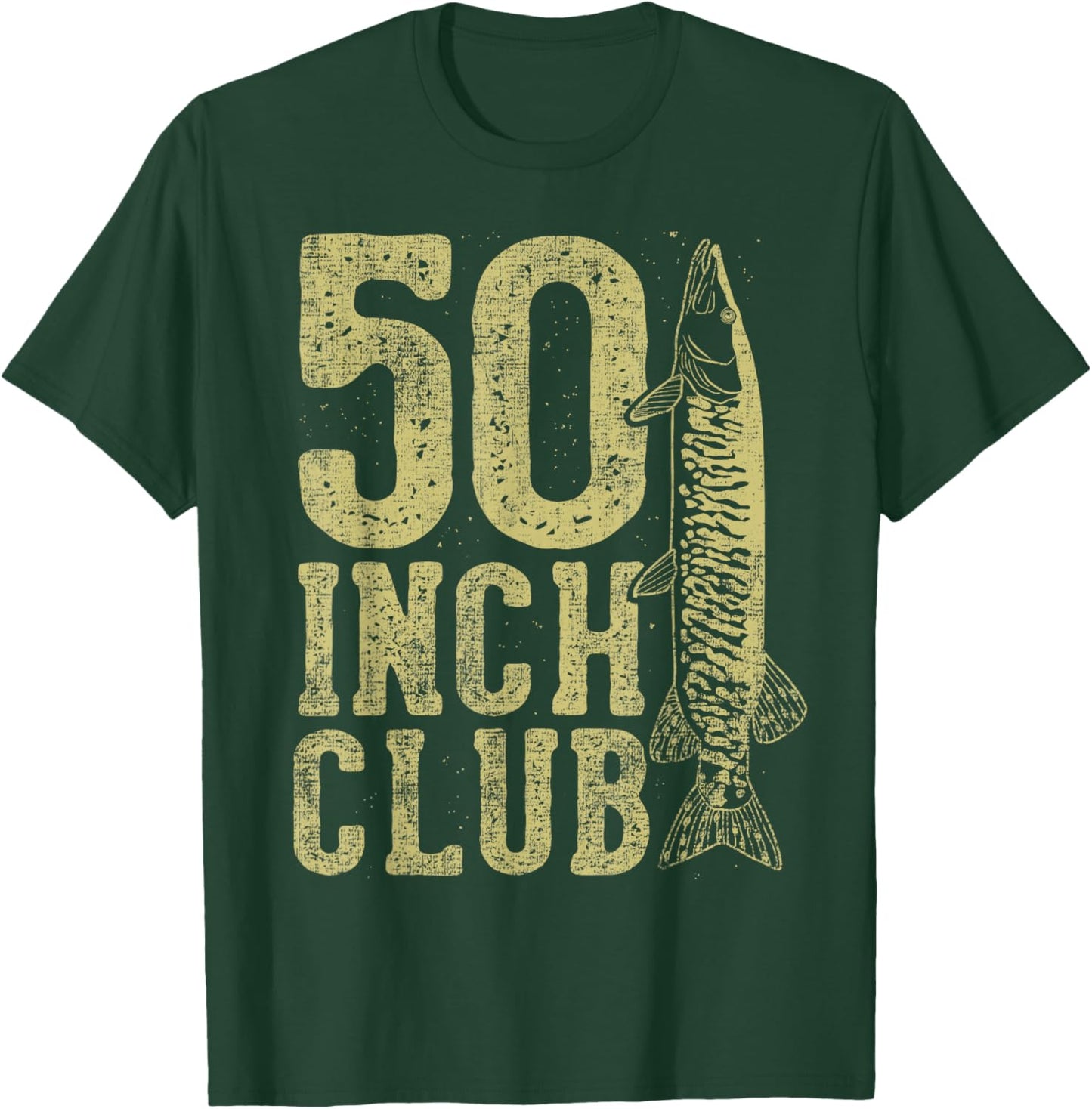 50 Inch Club Musky Fishing T-Shirt - T-Shirt | Forest