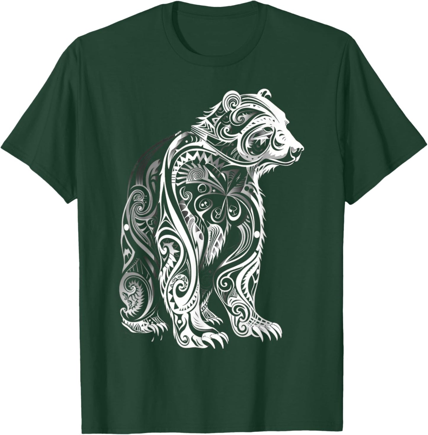 Bear Tribal Vintage Retro Graphic T-Shirt - T-Shirt | Forest
