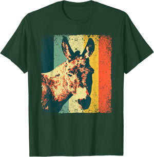 Funny Vintage Donkey Art Women Safari Mule Donkey T-Shirt - T-Shirt | Forest