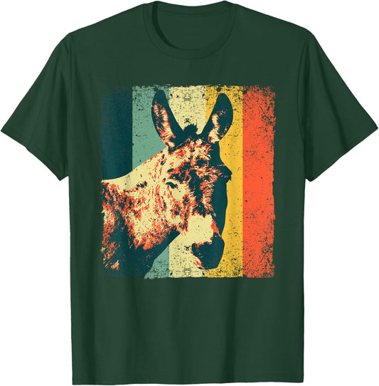 Funny Vintage Donkey Art Women Safari Mule Donkey T-Shirt - T-Shirt | Forest