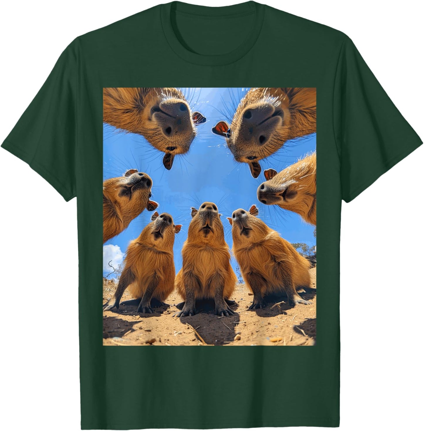 Funny Graphic Capybara T-Shirt - T-Shirt | Forest