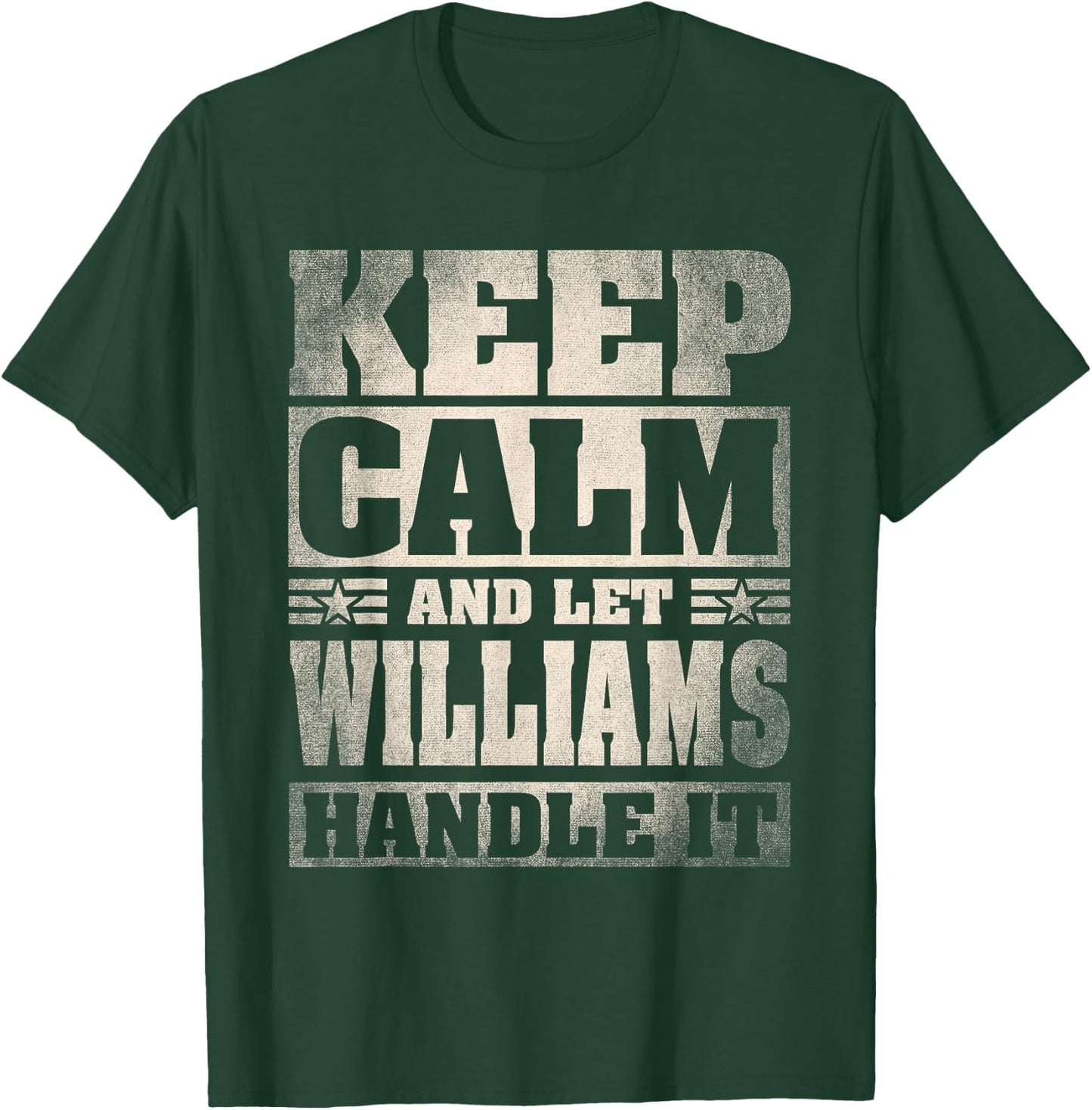 Williams Name Shirt Personalized Williams Last Name T-Shirt - T-Shirt | Forest