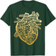 Cardiac Stethoscope Anatomical Heart Cardiac Nurse T-Shirt - T-Shirt | Forest