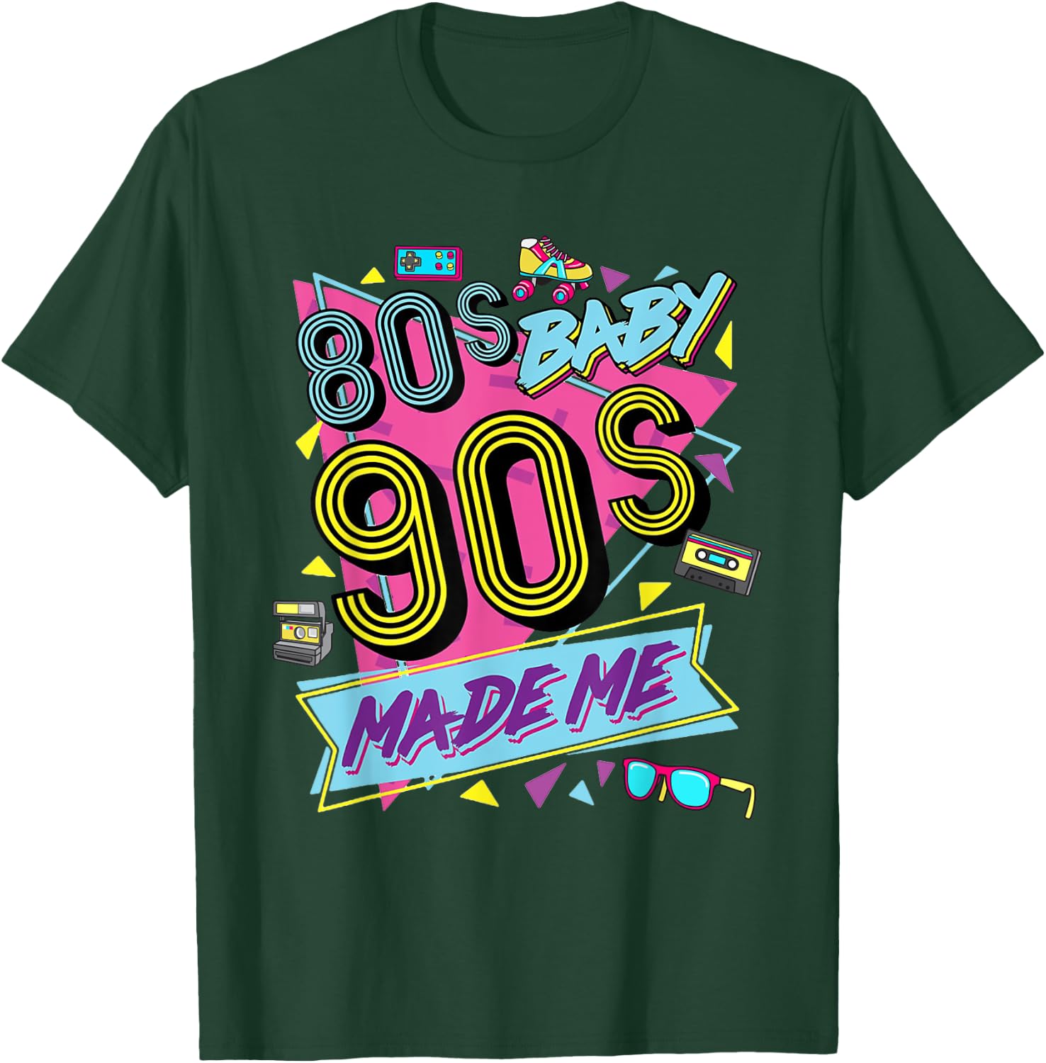 1980s 80's Baby 1990s 90's Made Me Costume Retro Party T-Shirt - T-Shirt | Forest