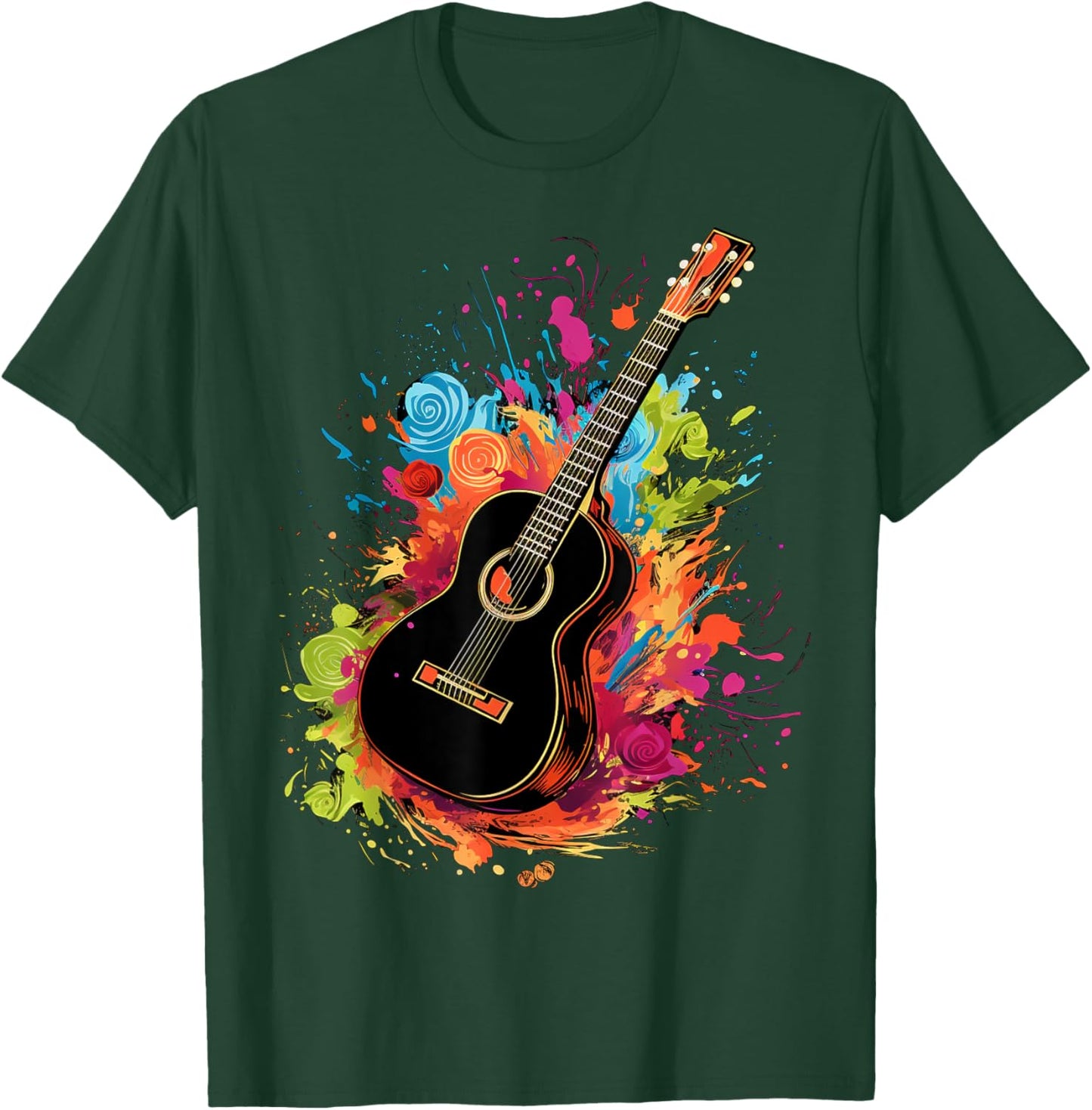 Acoustic Guitar lovers , Small, Black T-Shirt - T-Shirt | Forest