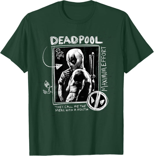 Marvel Studios Deadpool & Wolverine Maximum Effort Chalk Art T-Shirt - T-Shirt | Forest