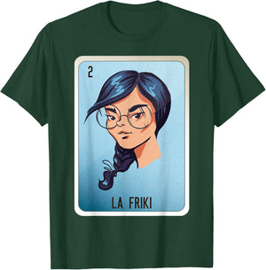 La Friki Mexican Slang Chicano Bingo Cards T-Shirt - T-Shirt | Forest