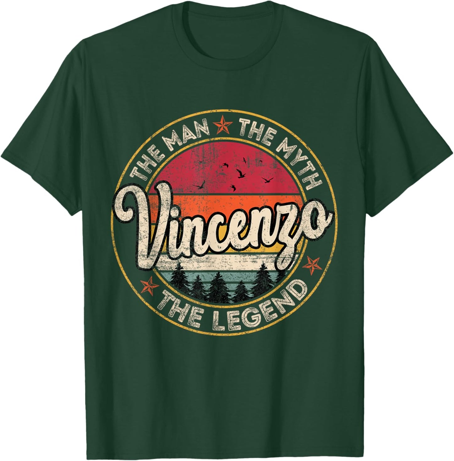 Vincenzo The Man The Myth The Legend Personalized Name T-Shirt - T-Shirt | Forest
