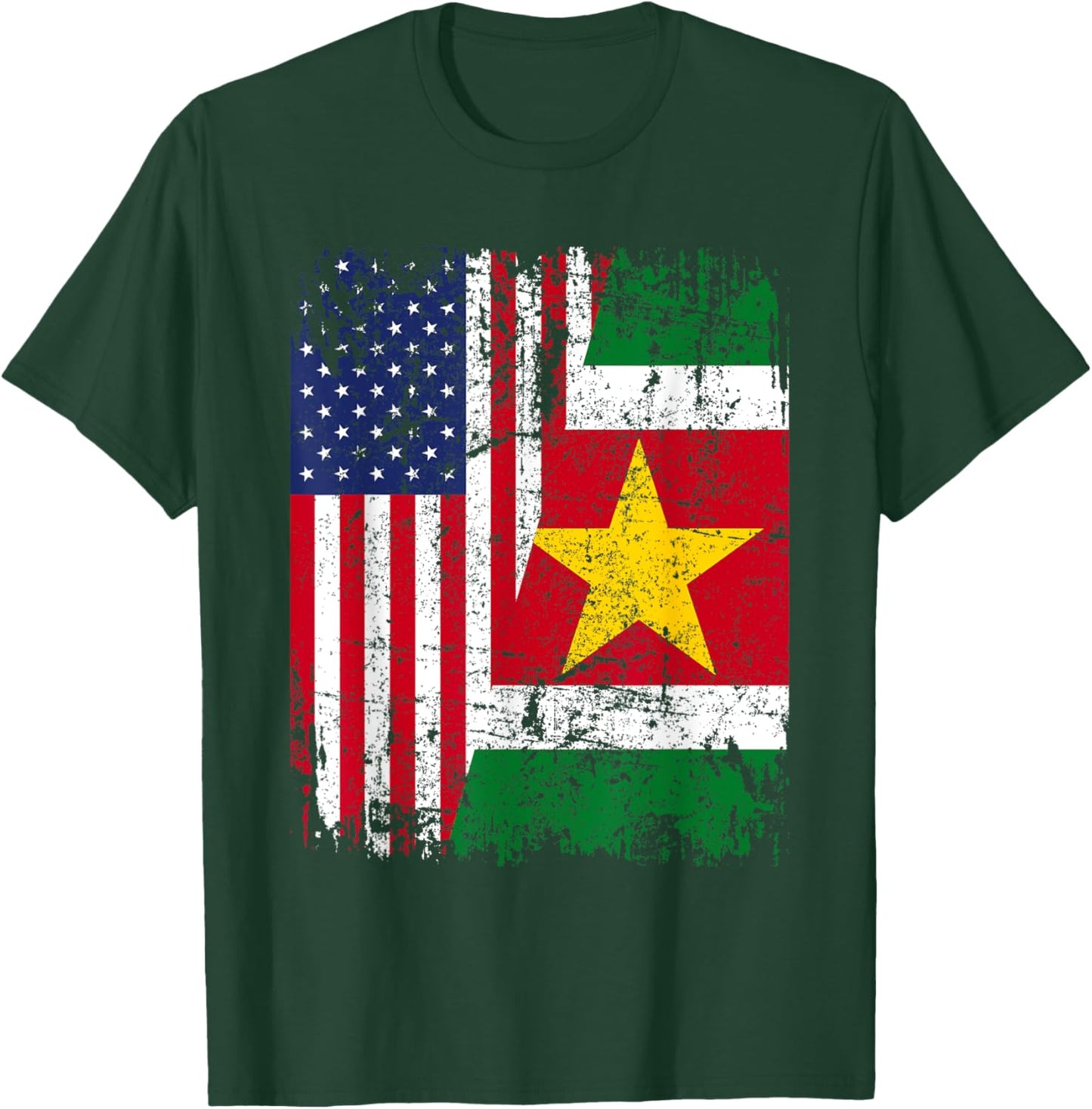 SURINAMES American Flag | Men Women Kids | SURINAME T-Shirt - T-Shirt | Forest