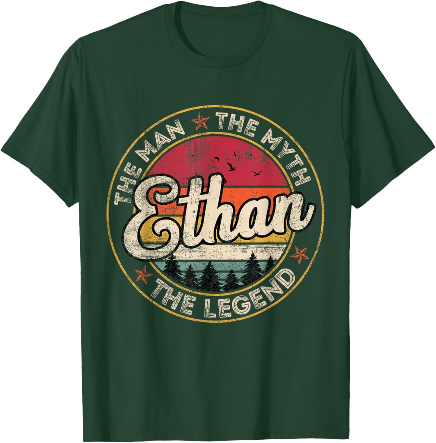 Ethan The Man The Myth The Legend Personalized Name T-Shirt - T-Shirt | Forest
