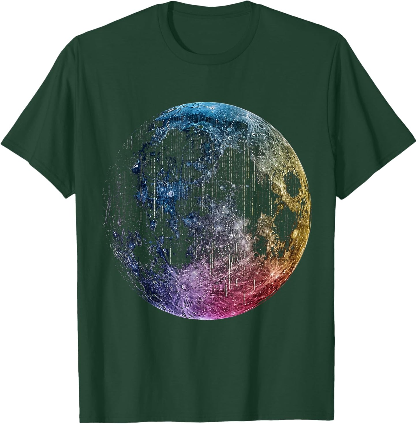 Moon Colored Art Graphic Artwork Motif Moon T-Shirt - T-Shirt | Forest