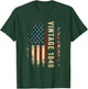 Vintage Made In 1946 American Flag 80th Birthday Gifts Men T-Shirt - T-Shirt | Forest