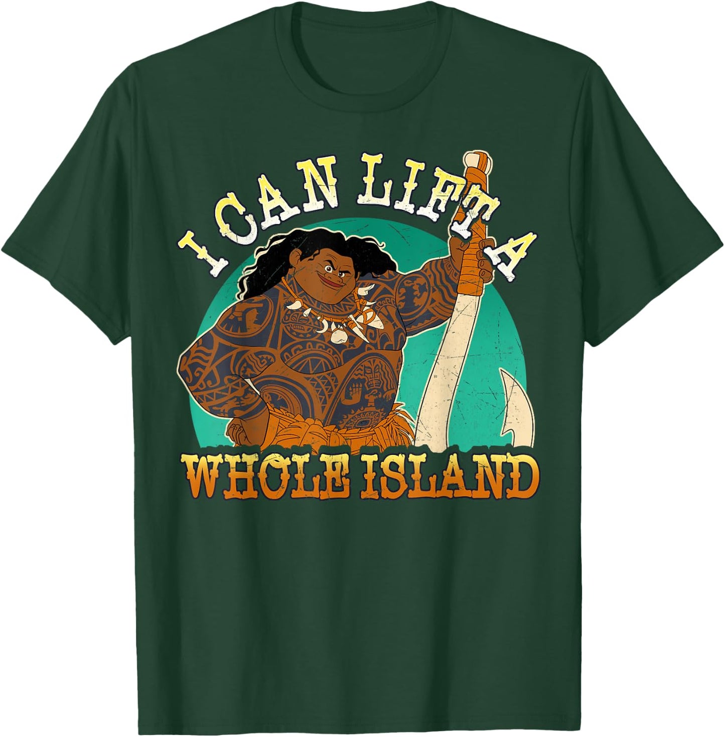 Disney Moana Maui I Can Lift A Whole Island Graphic T-Shirt - T-Shirt | Forest