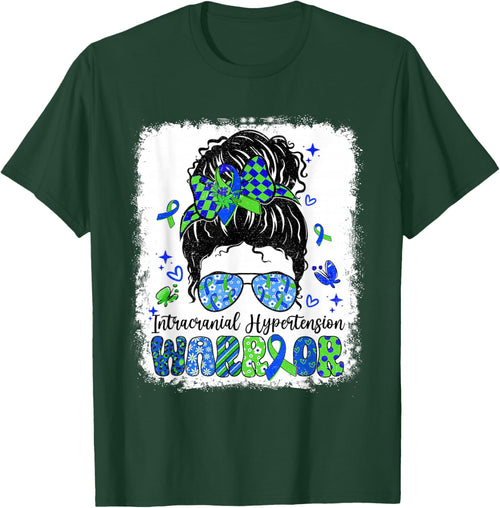 Warrior Messy Bun Green Blue Intracranial Hypertension